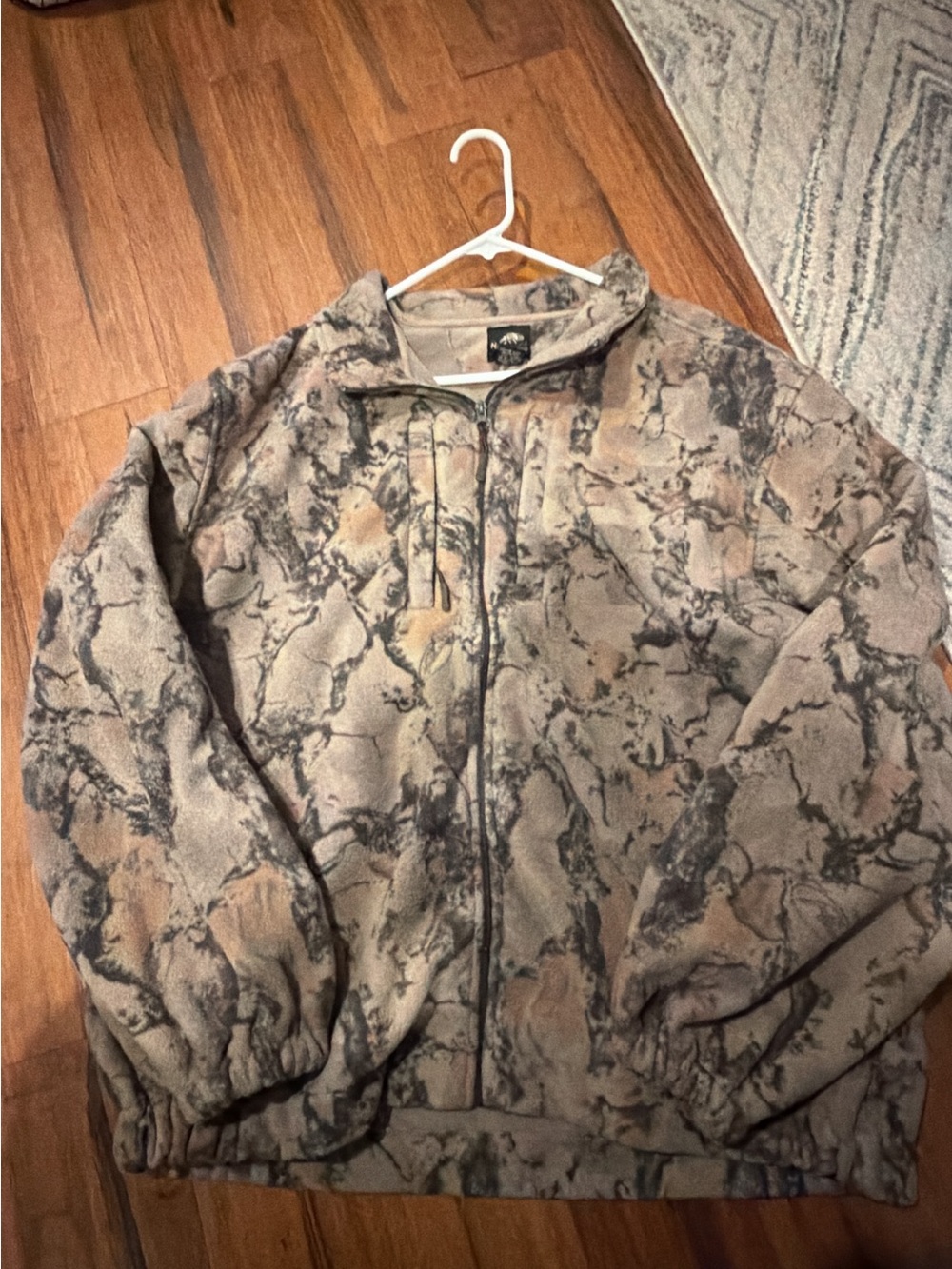 Men's Camouflage Fleece Full-Zip Jacket - Neutral Camo